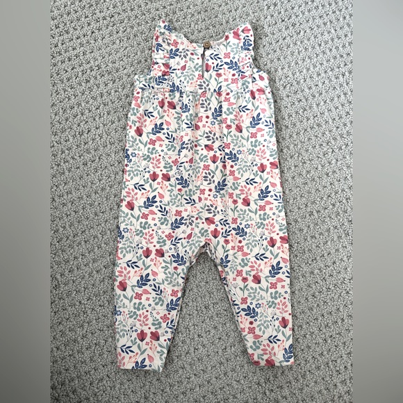 NWT baby toddler girls one piece jumpsuit, floral print, Lola & Taylor brand - Picture 2 of 3